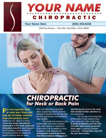 Chiropractic for Neck or Back Pain